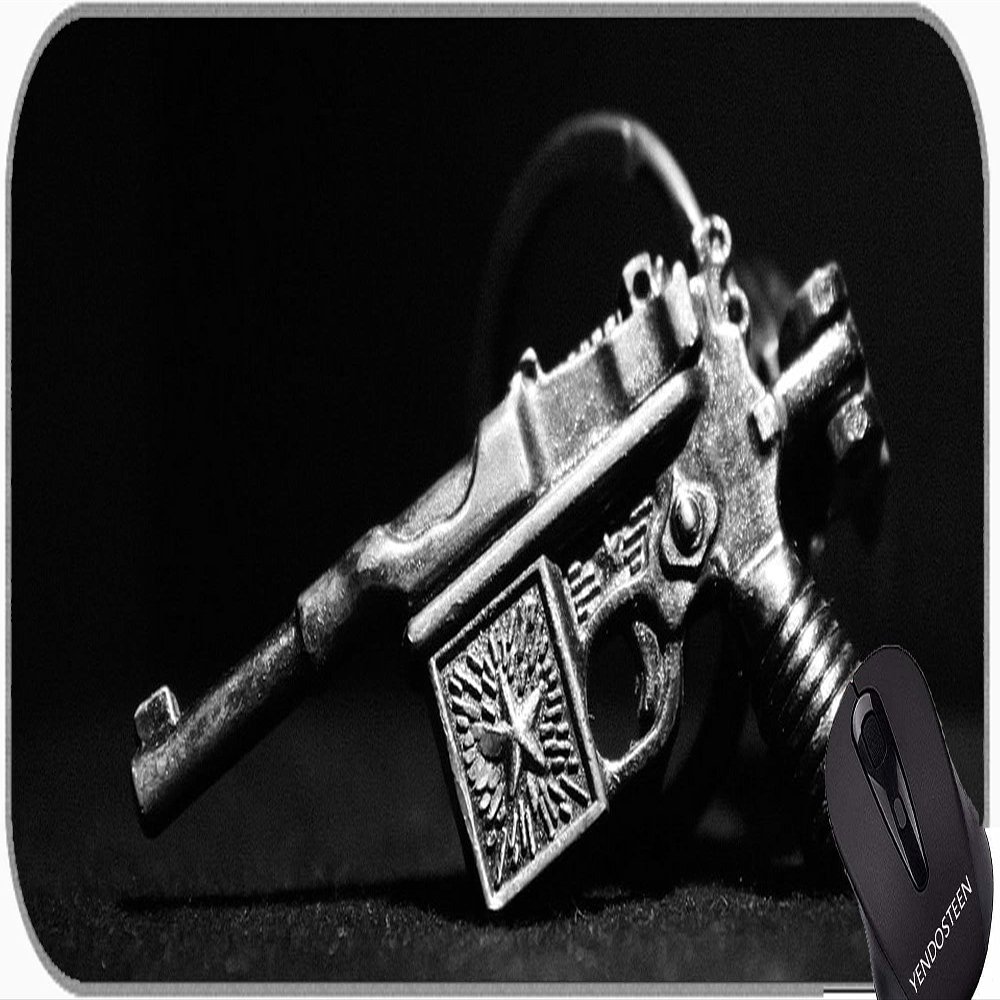 YENDOSTEEN XXL Gaming Mouse Pad, Extended, Guns & Ammunition Black and White