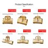 Pangyoo PYouo Brass Hose Connector, T-Shaped 3-Way Hose Coupling, 1/8, 1/4, 3/8, 1/2 in. Copper Fitting, Thick Material (Color: Side 1 2) view 3