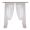 SWECOMZE Floral Lace Sheer Curtain, Embroidered Jacquard, Rod Pocket, Vintage Style, White, 130 x 240 cm view 3