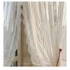 SWECOMZE Floral Lace Sheer Curtain, Embroidered Jacquard, Rod Pocket, Vintage Style, White, 130 x 240 cm view 4
