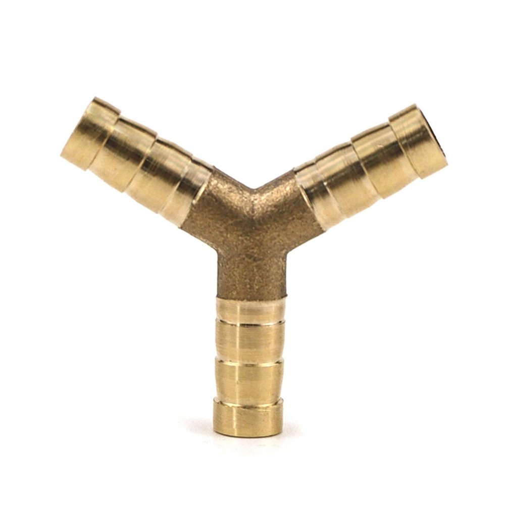 Pangyoo PYouo Brass Y-Shaped 3-Way Hose Connector, 4–16 mm