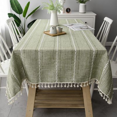 DHBHZD Cotton-Linen Tablecloth 39.4 x 82.7 in