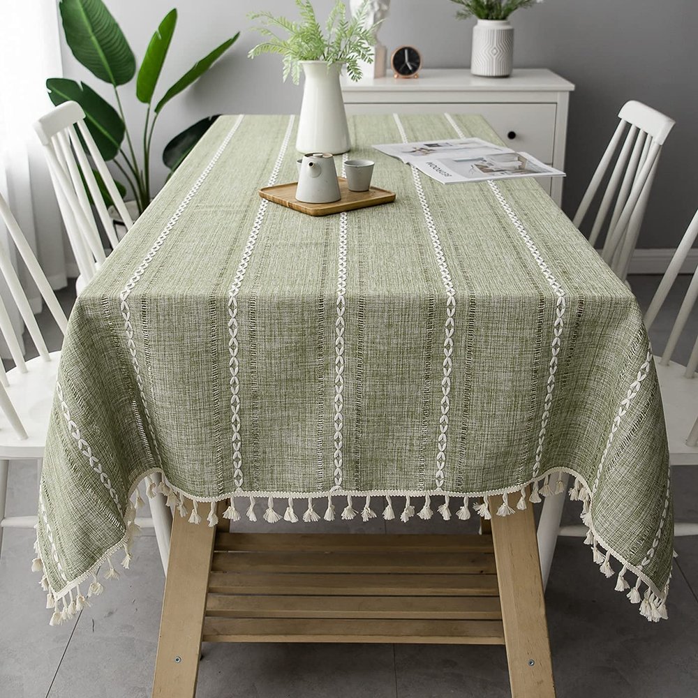 DHBHZD Cotton-Linen Tablecloth 39.4 x 82.7 in