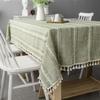 DHBHZD Cotton-Linen Tablecloth 39.4 x 82.7 in view 2