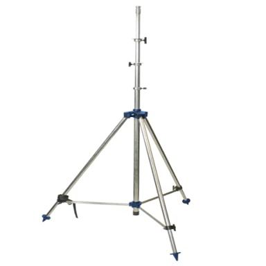 Fire Department Telescopic Tripod Stand, 4.75 m, Stainless Steel, Floodlight, THL