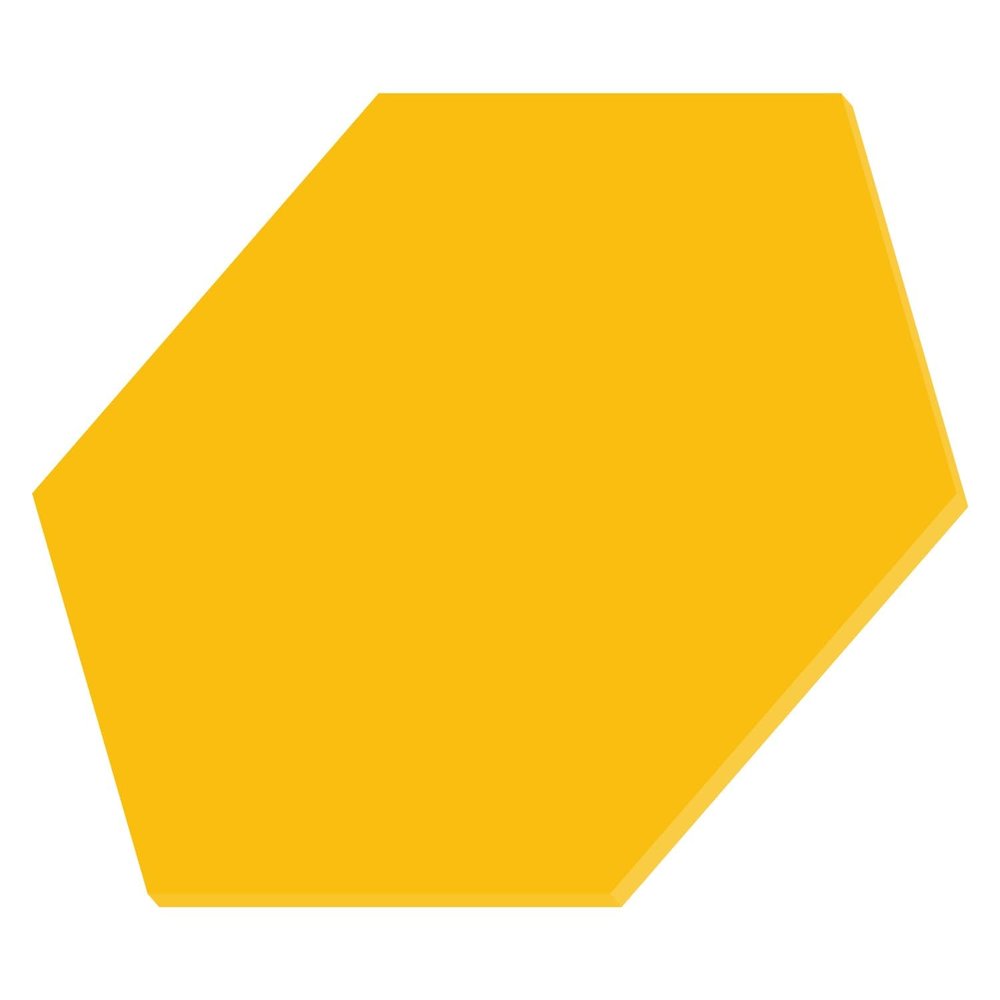 PLEXIGLAS Custom Cut 3–50 cm – Yellow Hexagon, 45 cm, Pack of 25