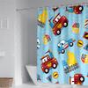 FANSU 3D-Printed Polyester Shower Curtain, Police Car, 180 x 180 cm view 2