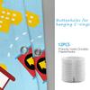 FANSU 3D-Printed Polyester Shower Curtain, Police Car, 180 x 180 cm view 3