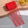Jenngaoo Red Lace Trim 4.5 cm x 10 m, Elastic Floral Trim view 4