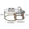 Nesting Side Tables, 2-Piece Set, Marble Tops and Metal Bases view 4