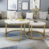 NMDCDH Round Marble Nesting Side Tables, 2-Piece Set view 1
