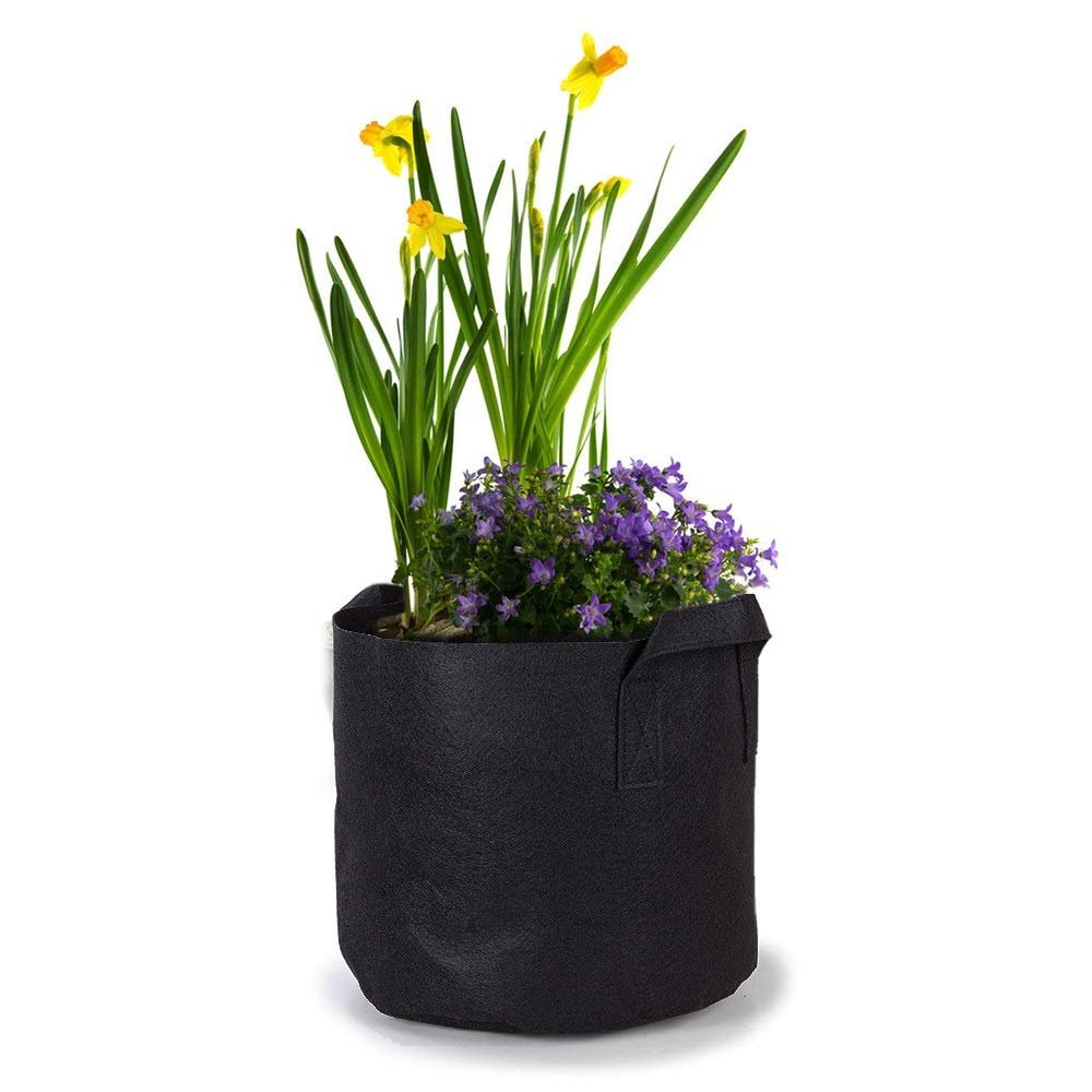 NSGJUYT Nonwoven Plant Grow Bag with Handles, Breathable Root Container, 10L