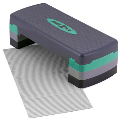 MAXXIVA Adjustable Aerobic Stepper with Non-Slip Mat, Turquoise