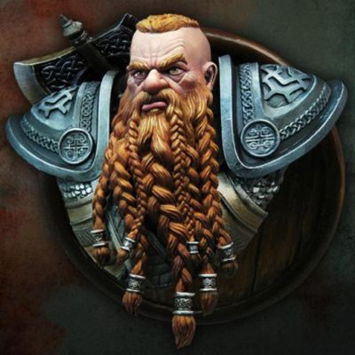 Risjc 1/10 Resin Bust Model, Ancient Viking Pirate, White Model Kit // N58150