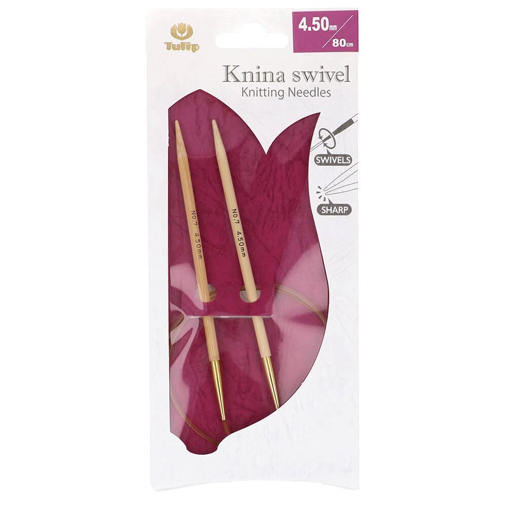 Tulip Knina Swivel Circular Knitting Needle, 80 cm, 4.5 mm – 1 pc.