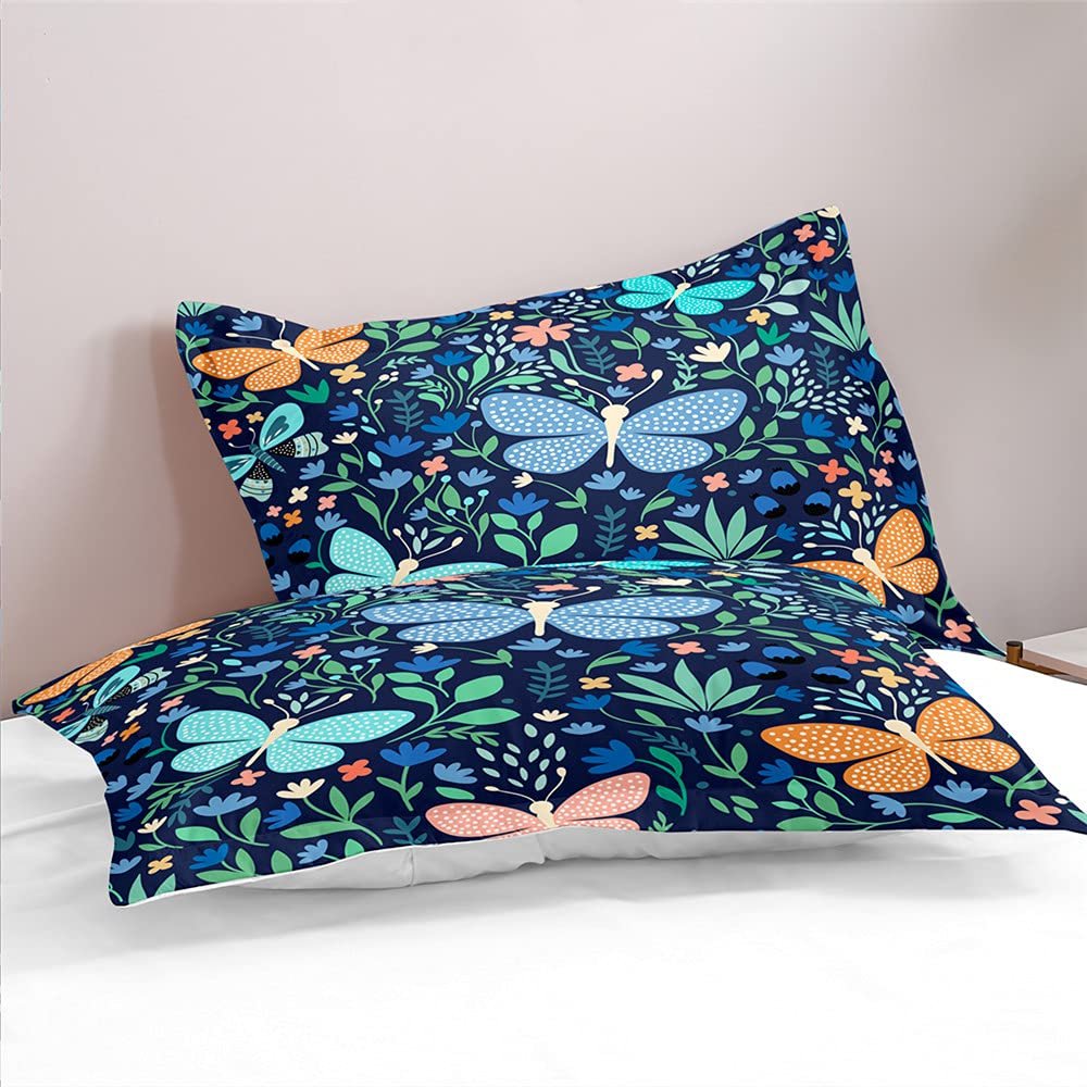 FANSU Envelope Pillowcase Set, 2-Pack, Microfiber, 50 x 75 cm, 3D Butterfly Pattern 8