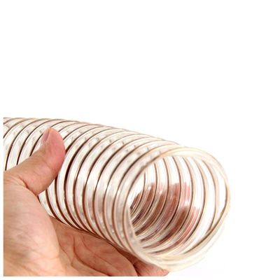 PU Polyurethane Duct, Wire-Reinforced Telescoping Hose, Vacuum Dust Tube, 1.5 mm Wall Thickness, 280 mm × 1.5 mm