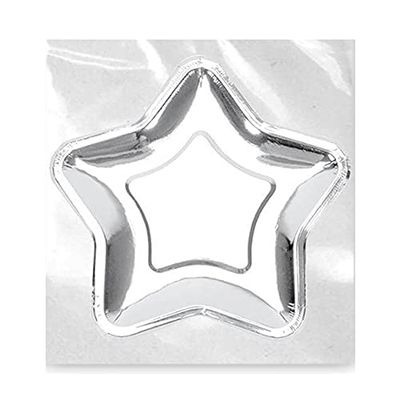 Surprisez-Vous Acea Star Plates, Silver-Colored, 3-Pack