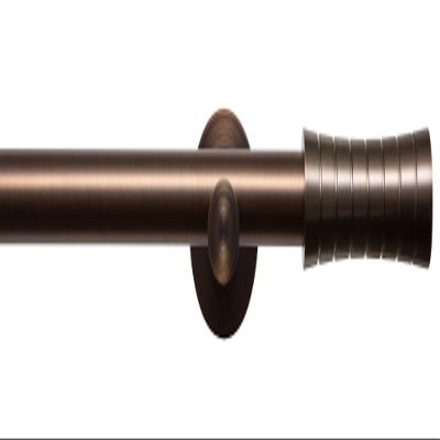 HIGH-LINE Curve Curtain Rod, Single-Track, Antique Brown, 20 mm, 170 cm