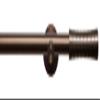 HIGH-LINE Curve Curtain Rod, Single-Track, Antique Brown, 20 mm, 170 cm view 1