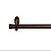 HIGH-LINE ANDRAX Curtain Rod, Single-Track, Antique Brown, 20 mm, 220 cm, with Brackets and Finials view 1
