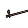 HIGH-LINE ANDRAX Curtain Rod, Single-Track, Antique Brown, 20 mm, 220 cm, with Brackets and Finials view 2
