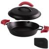30.5 cm Pre-Seasoned Cast-Iron Skillet with Lid view 1