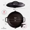30.5 cm Pre-Seasoned Cast-Iron Skillet with Lid view 2
