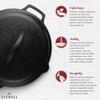 30.5 cm Pre-Seasoned Cast-Iron Skillet with Lid view 3