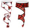 3-Roll Ladybug-Themed Ribbon Set, Wired, 1.5 x 9.1 m | Bulk Summer Ribbon Wreath Kit view 3