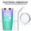 Mama Shark Needs a Drink – Glitter Mermaid Tumbler, 590 ml view 2