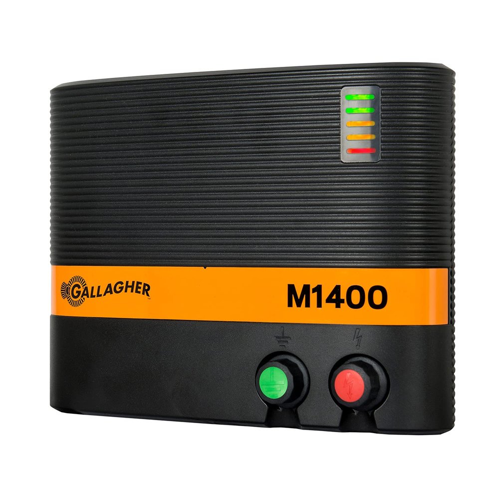 Gallagher Pasture Fence Energizer/Mains Energizer M1400 - Special Edition (230 V) - Electric Fence for Horses, Cattle, Sheep, Deer, Pigs, Wild Boar, Wolves, Goats and Foxes - Suitable for Pasture Fences up to