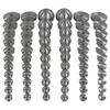 TIBU V2A Stainless Steel Half-Round End Caps for 30 x 2 mm Tubes, 4-Pack view 1
