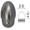 TIBU V2A Stainless Steel Half-Round End Caps for 30 x 2 mm Tubes, 4-Pack view 3
