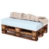 Spatium Removable Pallet Cushion Set, Waterproof Cover, Cold-Foam Filling, Beige, 7-Piece view 2