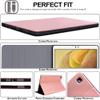 TECHGEAR Case Compatible with Samsung Galaxy Tab A7 Lite 2021 8.7-Inch (SM-T220/SM-T225), Ultra-Thin PU Leather Cover with Stand, Rose Gold view 3