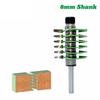 1pc 8mm Shank 2-Tooth Adjustable Finger Joint Router Bit Tenon Cutter, Industrial Quality, Green MC02036 view 3