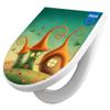 banjado D-Shaped Toilet Seat with Soft-Close - White, Zwergenhausen Design view 1