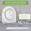 banjado D-Shaped Toilet Seat with Soft-Close - White, Zwergenhausen Design view 4