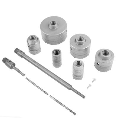 10-Piece TCT Core Drill Set with SDS Plus Extension Shaft
