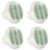 Striped Yellow and Blue Drawer Pulls with Screws, 4-Piece Set view 2