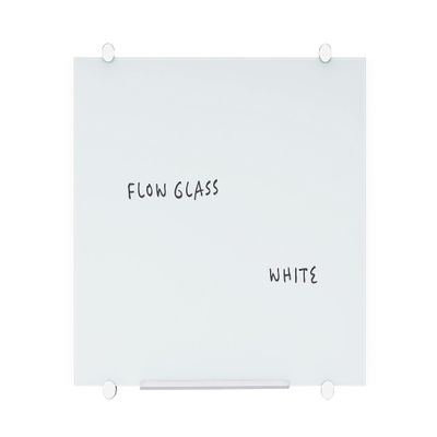 Bi-Office Glass Whiteboard, Dry-Erase, Non-Magnetic, White, 60 x 45 cm