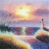 Cross-Stitch Kit: Sunset Seascape, 11CT, 40 x 50 cm view 1