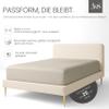 Jersey Fitted Sheet (90x200–100x200 cm, Mattress Height up to 25 cm, Natural), 180 g/m², 90% Cotton, 10% Elastane view 3