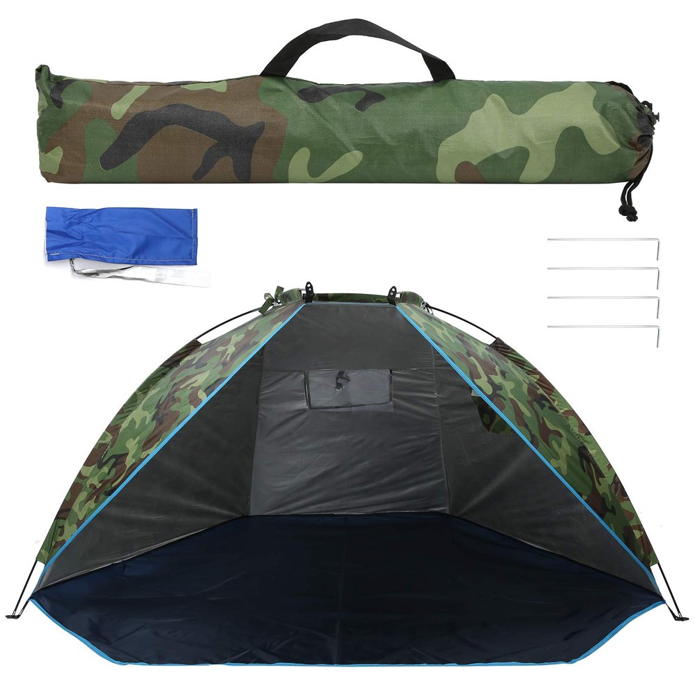 BuyWeek 2-Person Fishing Tent, Portable Waterproof Camouflage Sun Shelter