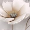 Feeby Nonwoven Photo Wallpaper, Abstract Beige Flowers, 150 x 105 cm view 4