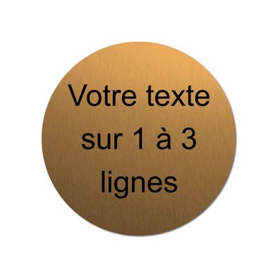 Mygoodprice Engraved Plaque, 1–3 Lines, 8 cm, Self-Adhesive, Brushed Gold