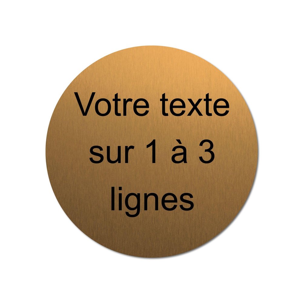 Mygoodprice Engraved Plaque, 1–3 Lines, 8 cm, Self-Adhesive, Brushed Gold