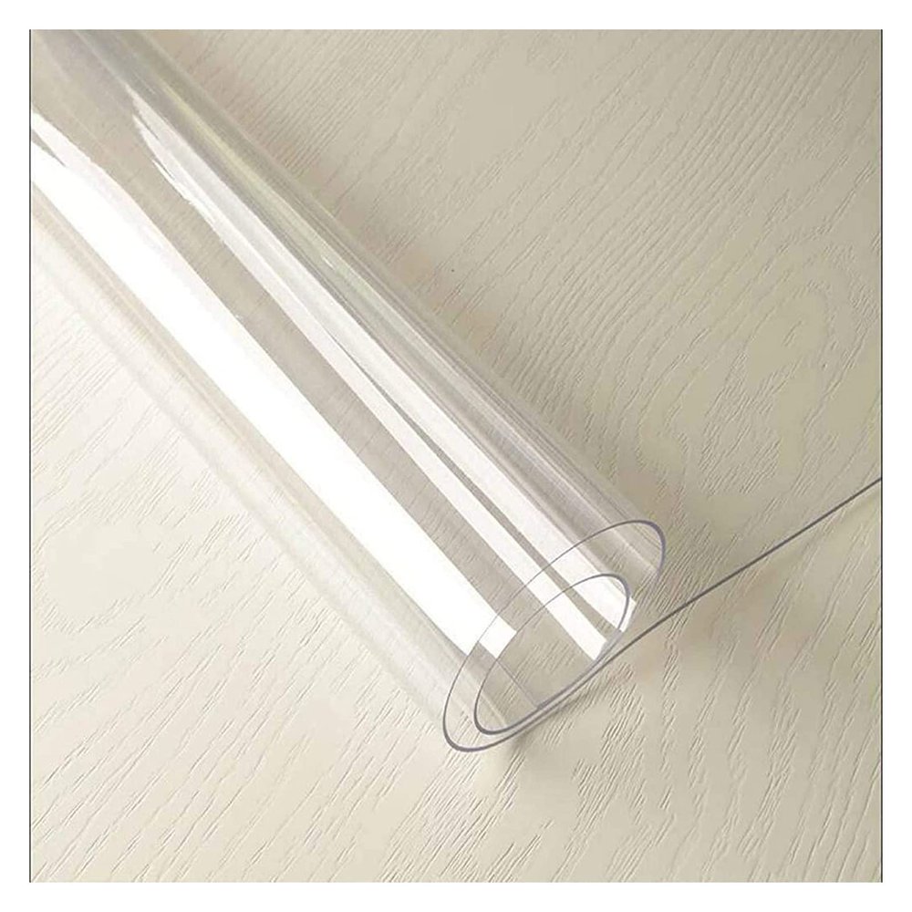 Transparent PVC Tablecloth, Crystal-Clear, Waterproof, Oil- and Scratch-Resistant, 80 x 190 cm