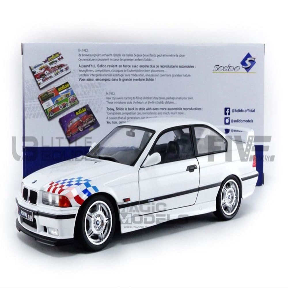Solido BMW M3 Lightweight E36 Coupé, 1995, 1:18 Scale Model Car, White